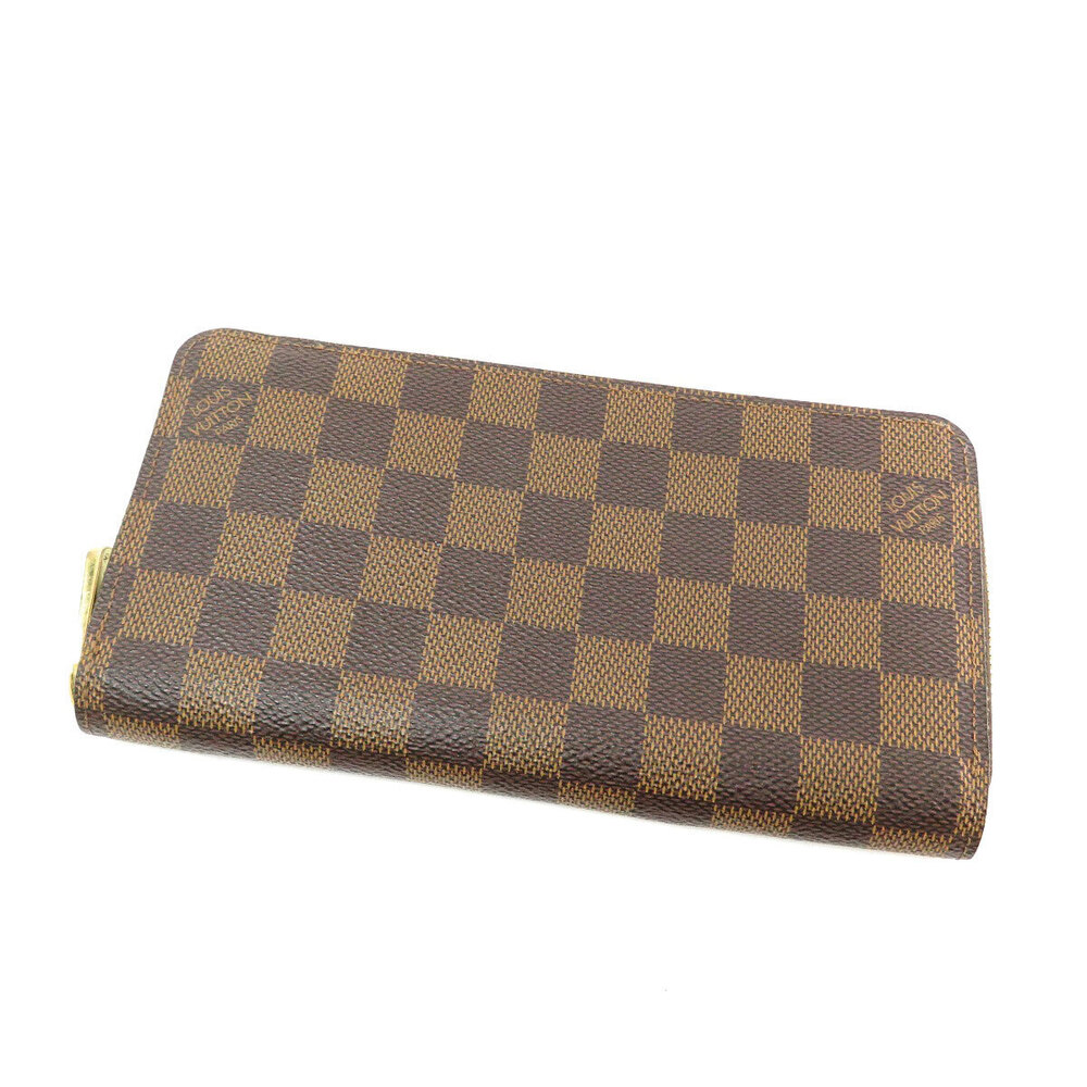 Louis Vuitton Wallet Canvas Wallet Damier Zippy Long Brown